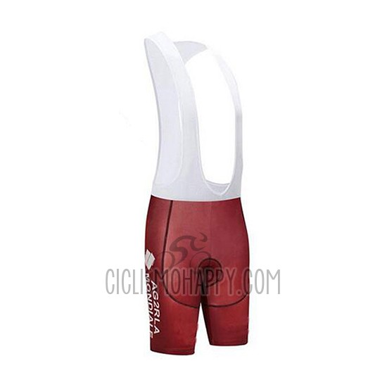 Ag2r La Mondiale Cycling Jersey Bib Short 2018 Short Sleeve Marron and White